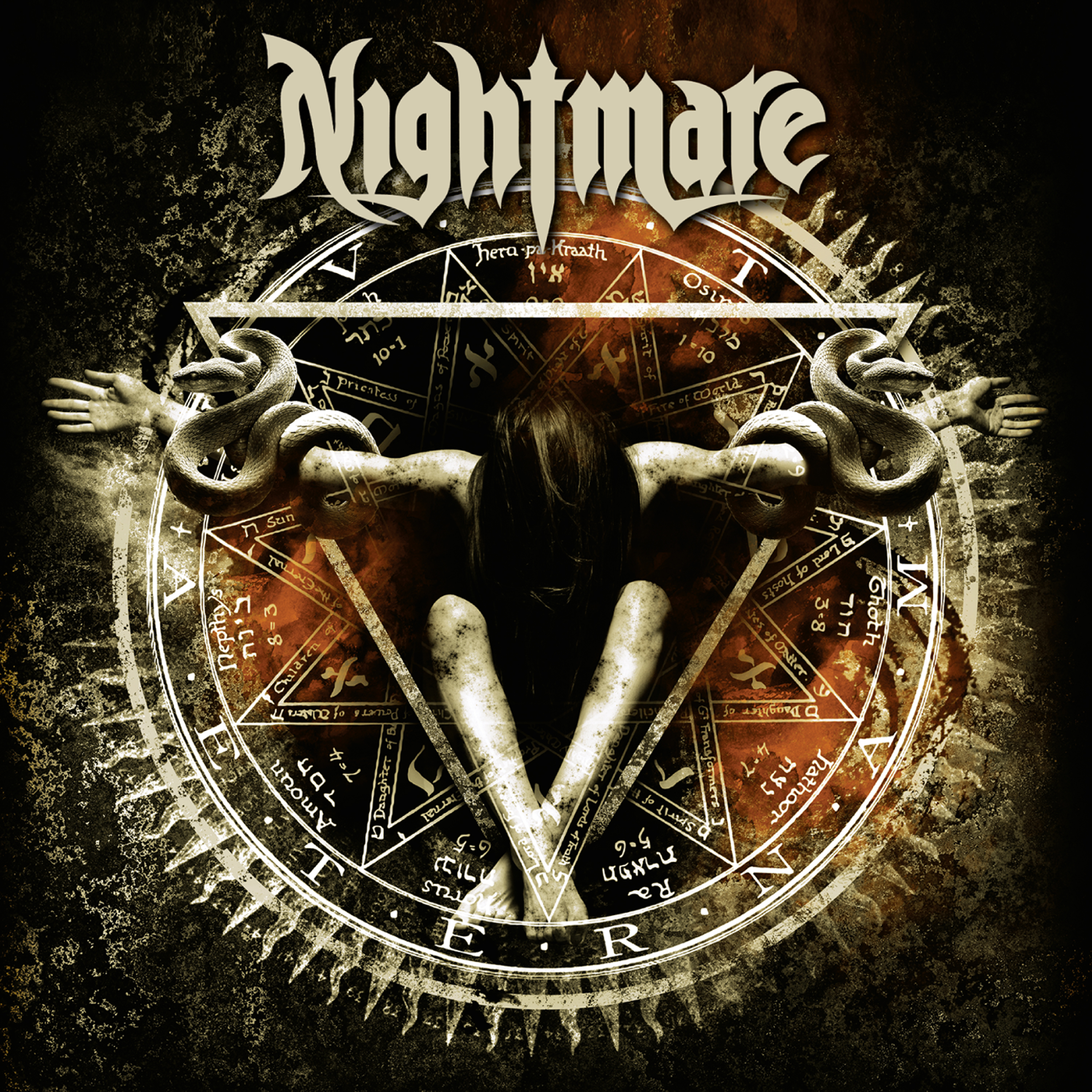Группа кошмар. Nightmare - Aeternam (2020). Nightmare группа Франция. Nightmare группа металл. Обложки альбомов.