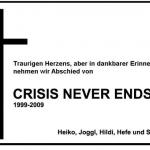 Crisis Never Ends CRISIS NEVER ENDS sind Geschic...