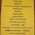 mvo Setlist - Colos-Saal